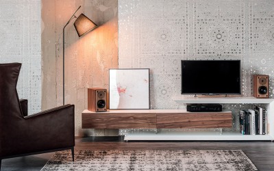 خاص ترین نشیمن با طراحی هوشمندانه دیوار پشت ال سی دی دیواری