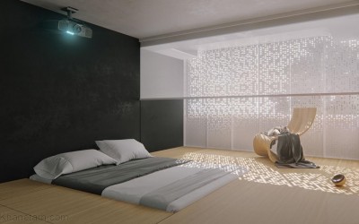 دکوراسیون زیبا برای اتاق خواب بدون حضور تخت خواب