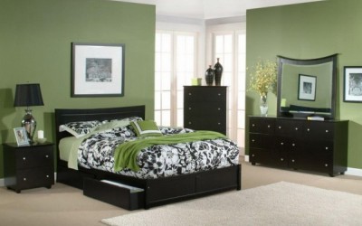 رنگ سبز در اتاق خواب