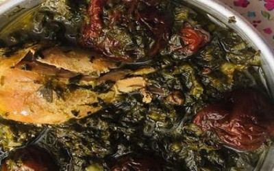 خورشت آلو اسفناج