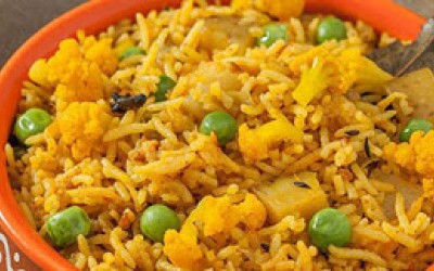 پلو نخود فرنگی و گوشت