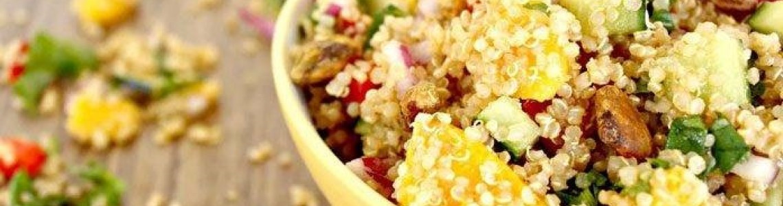 سالاد کینوا با هالومی سالاد کینوا با هالومی