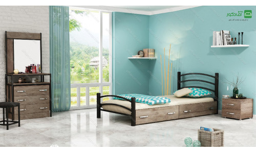 تخت خواب یک نفره نارینه تخت خواب یک نفره نارینه