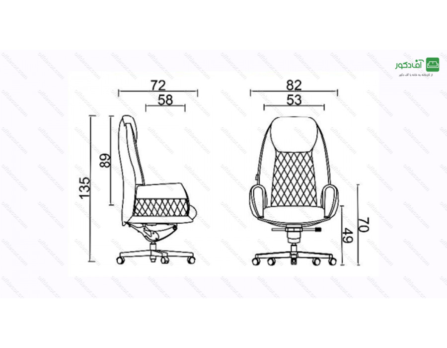 صندلی مدیریتی کد M34 صندلی مدیریتی کد M34