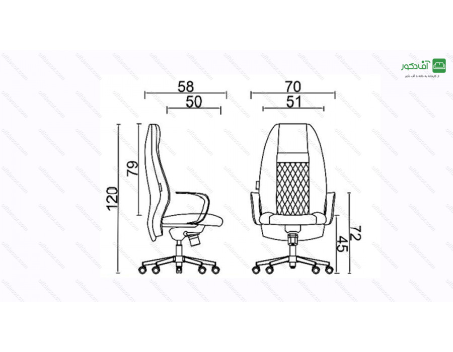 صندلی مدیریتی کد M36 صندلی مدیریتی کد M36