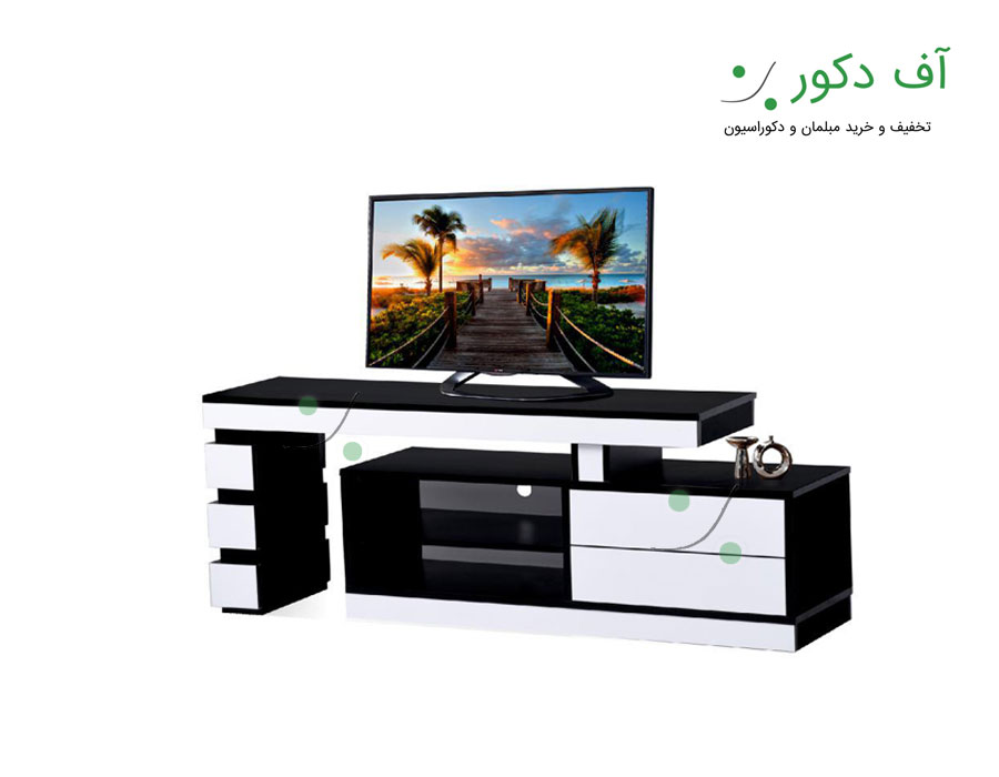 میز تلویزیون چند تکه مدرن ساحل میز تلویزیون چند تکه مدرن ساحل