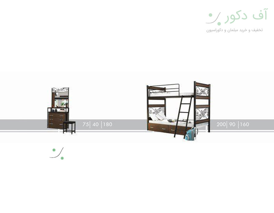 تخت خواب دو طبقه ملودی تخت خواب دو طبقه ملودی