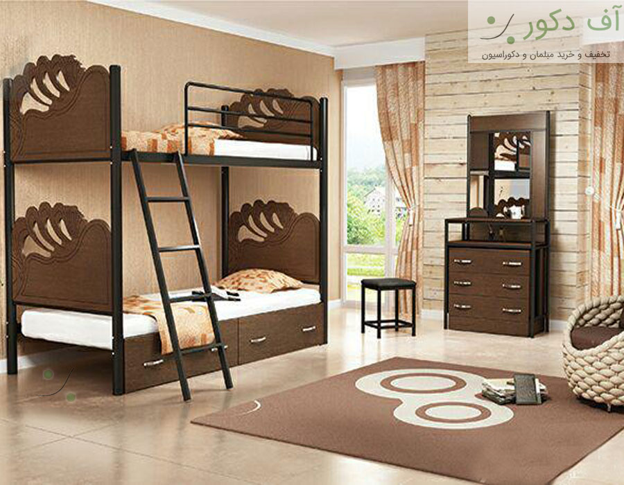 تخت دو طبقه کلاسیک عروس تخت دو طبقه کلاسیک عروس
