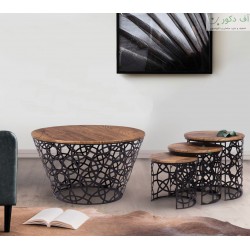 میز جلو مبلی و عسلی هندسی کوره ای میز جلو مبلی و عسلی هندسی کوره ای