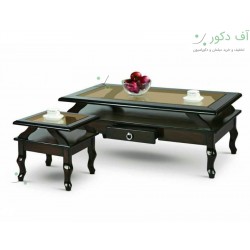 میز جلو مبلی و عسلی مستطیل دو طبقه