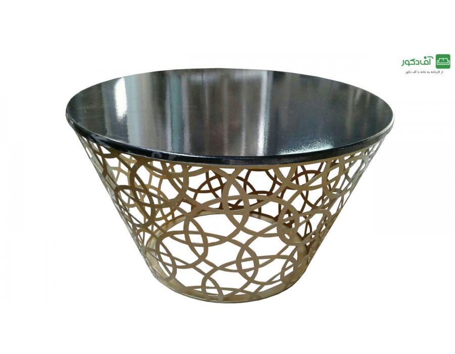 میز جلو مبلی و عسلی هندسی طلایی مات میز جلو مبلی و عسلی هندسی طلایی مات