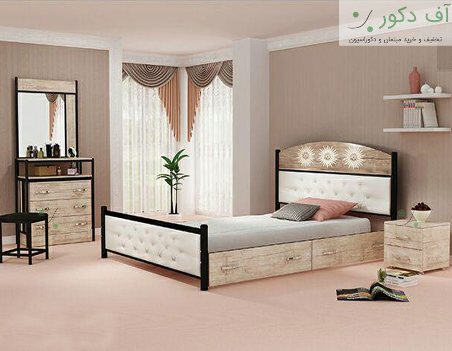 تخت خواب دو نفره لمسه خورشید تخت خواب دو نفره لمسه خورشید