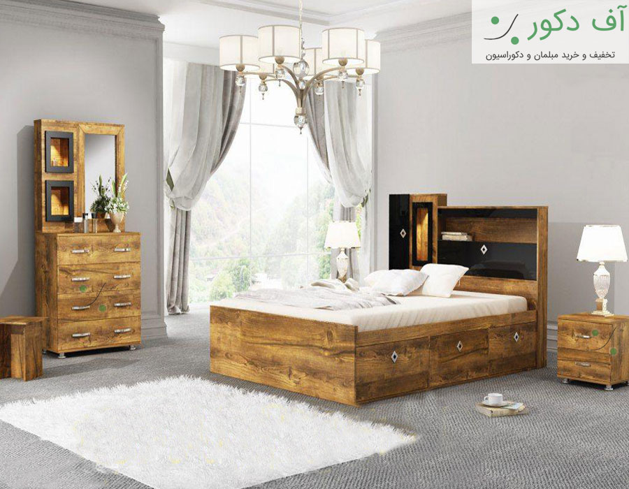 تخت خواب دو نفره مدرن آرزو