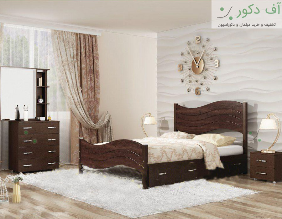 تخت خواب دو نفره مدرن ماندانا
