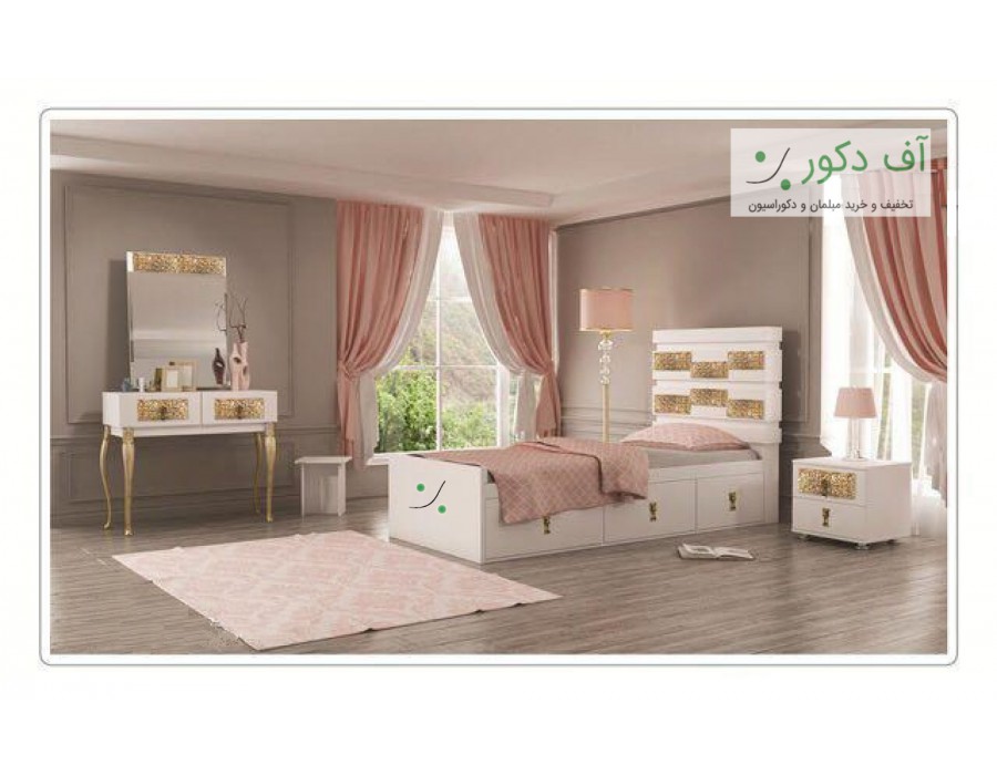 تخت خواب یک نفره برنز