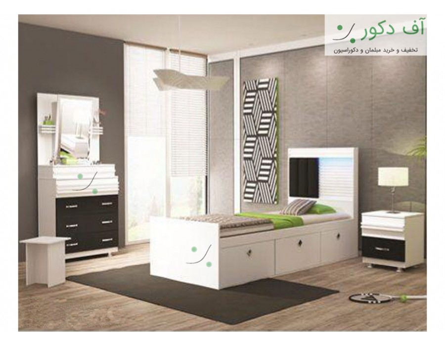 تخت خواب یک نفره رهام تخت خواب یک نفره رهام