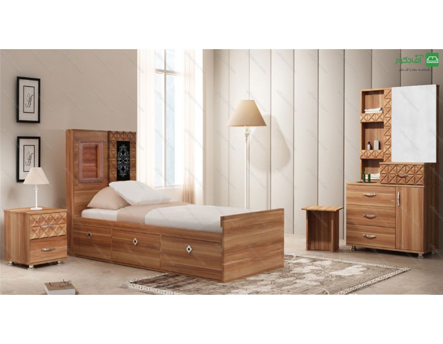 تخت خواب یک نفره وندا تخت خواب یک نفره وندا