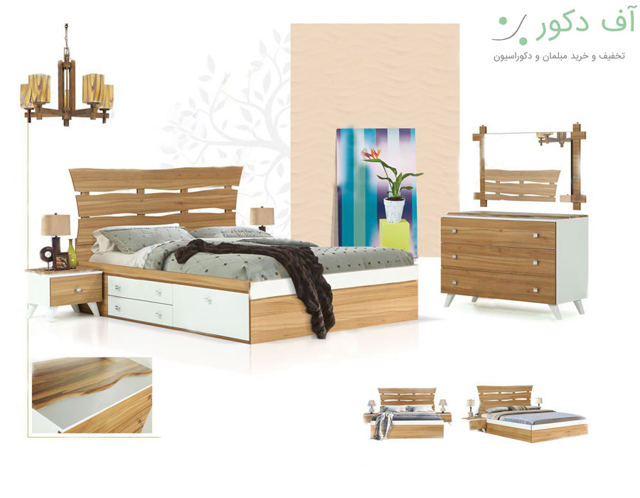 سرویس خواب دو نفره جدید کاج سرویس خواب دو نفره جدید کاج