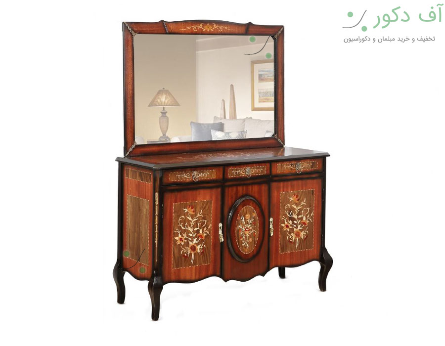 آینه و میز کنسول دو درب راشا آینه و میز کنسول دو درب راشا