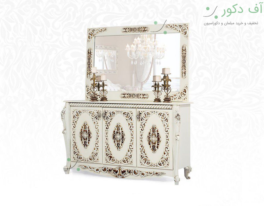 آینه و میز کنسول کلاسیک شنیا آینه و میز کنسول کلاسیک شنیا