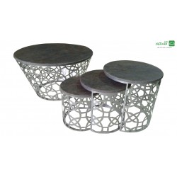 میز جلو مبلی و عسلی هندسی رنگ سیلور میز جلو مبلی و عسلی هندسی رنگ سیلور
