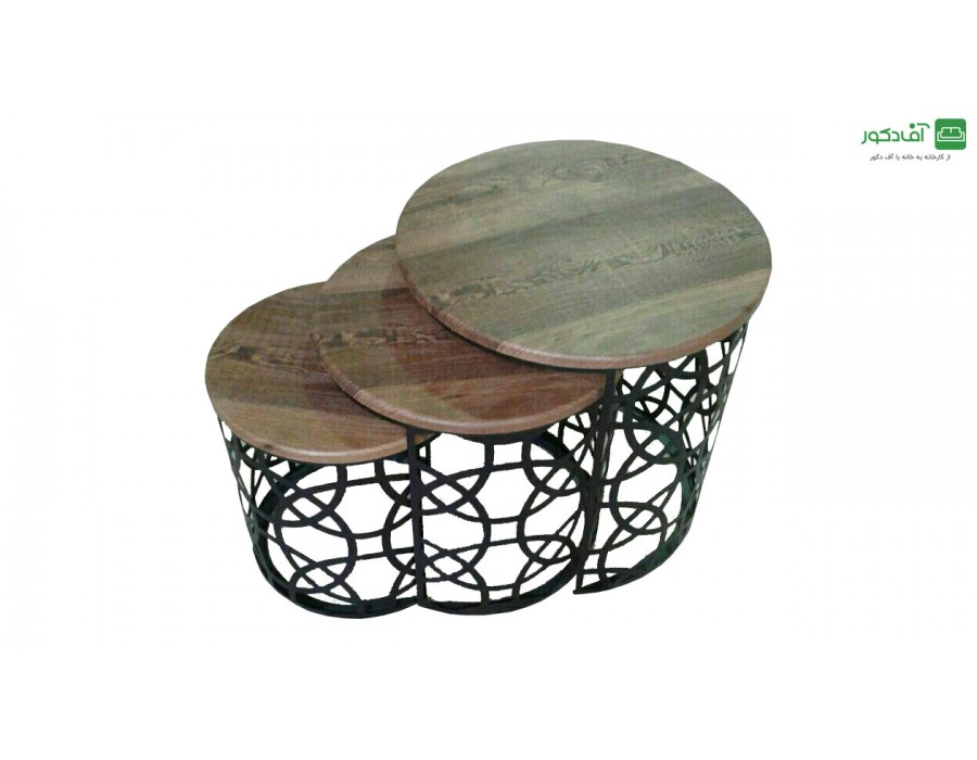 میز جلو مبلی و عسلی هندسی کوره ای میز جلو مبلی و عسلی هندسی کوره ای