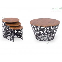 میز جلو مبلی و عسلی هندسی کوره ای میز جلو مبلی و عسلی هندسی کوره ای