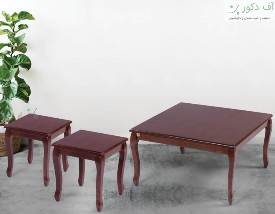 میز جلو مبلی و عسلی صفحه چوبی میز جلو مبلی و عسلی صفحه چوبی