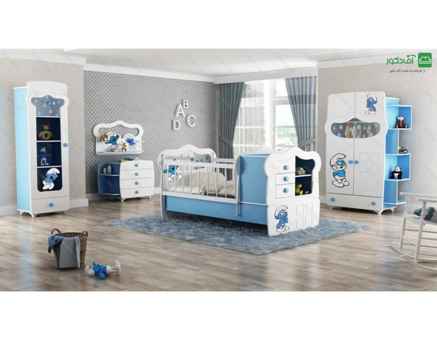 سرویس خواب نوزاد نوجوان اسمورف smurf سرویس خواب نوزاد نوجوان اسمورف smurf