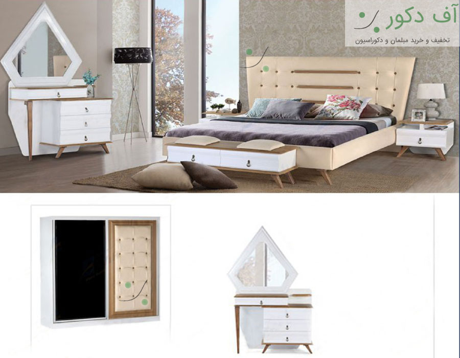 تخت خواب دو نفره مدرن روناک تخت خواب دو نفره مدرن روناک