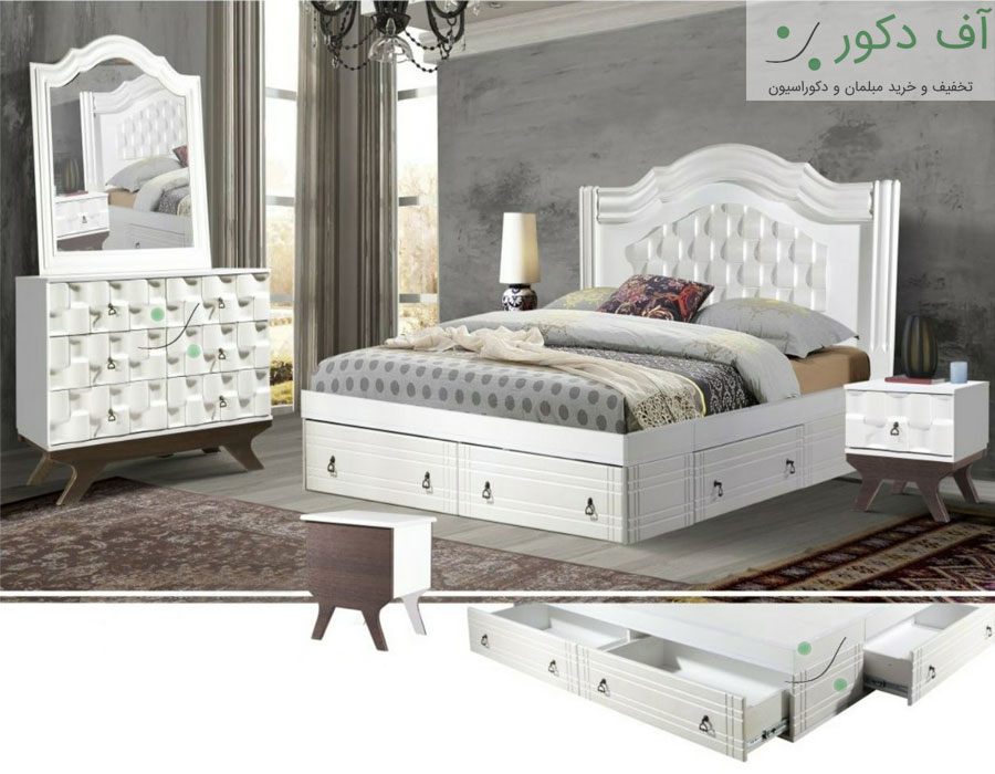 تخت خواب دو نفره ژینا تخت خواب دو نفره ژینا