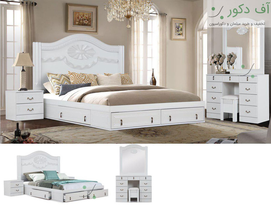 تخت خواب دو نفره مدرن مبین تخت خواب دو نفره مدرن مبین