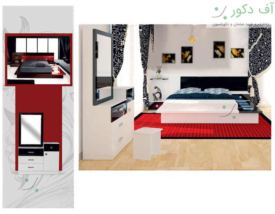 تخت خواب دو نفره راپونا تخت خواب دو نفره راپونا