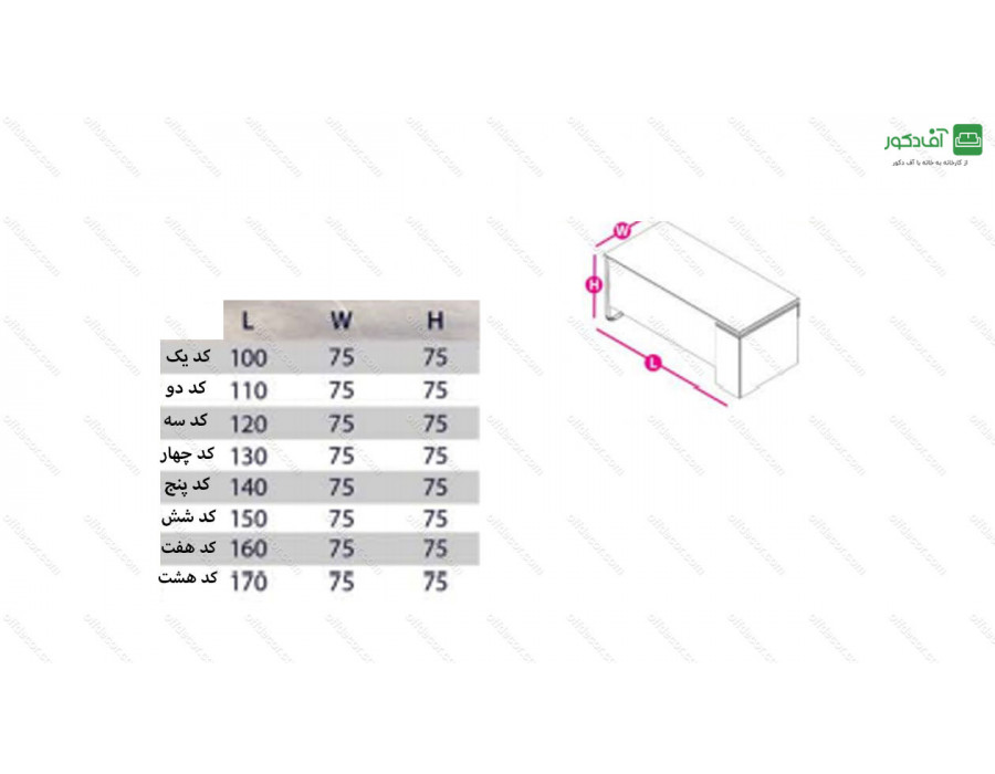 میز کارمندی کد 2033 میز کارمندی کد 2033