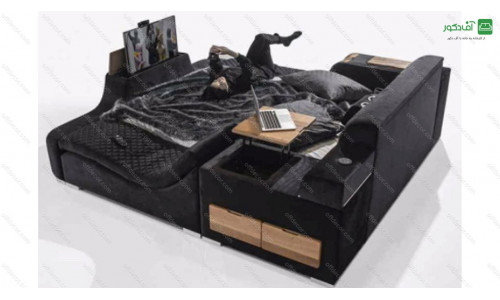 تخت خواب دو نفره هوشمند آسنات