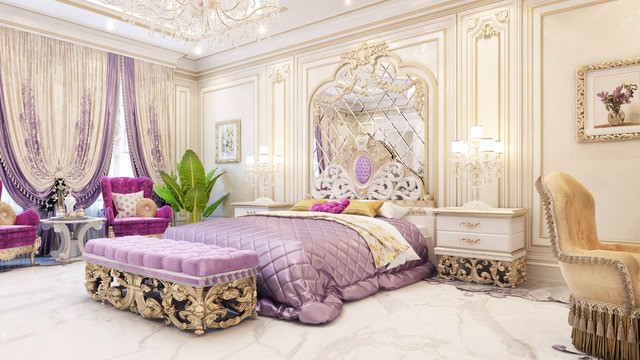 سرویس خواب سلطنتی سفید طلایی