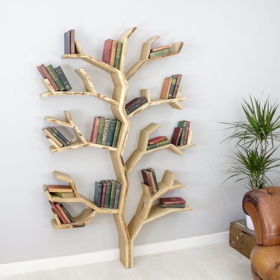 شلف و کتابخانه چوبی