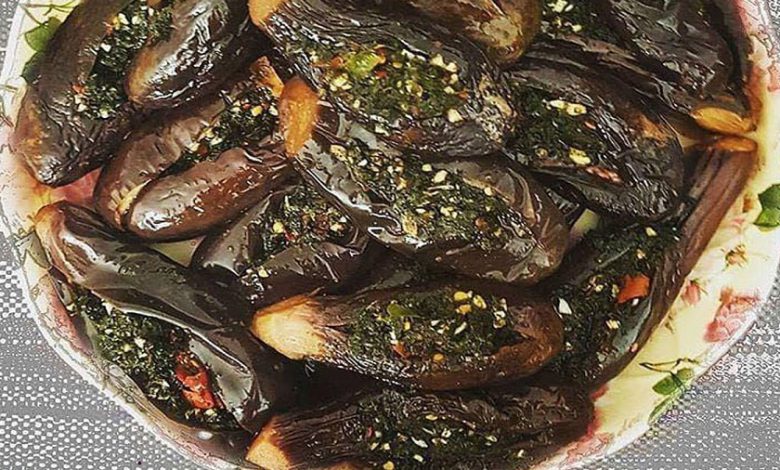 ترشی بادمجان خانگی